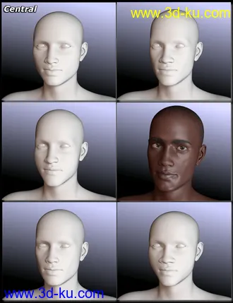 3D打印模型People of Earth - Faces of Africa Genesis 8 Male的图片