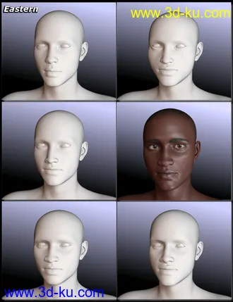 3D打印模型People of Earth - Faces of Africa Genesis 8 Male的图片