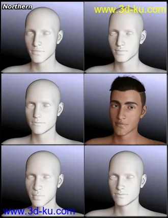 3D打印模型People of Earth - Faces of Africa Genesis 8 Male的图片