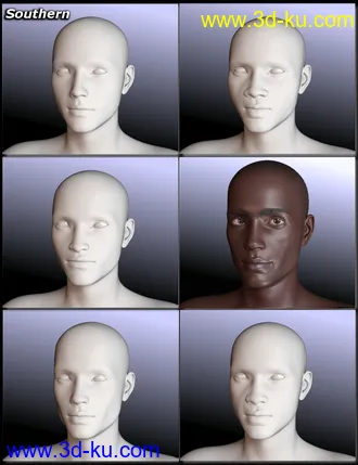 3D打印模型People of Earth - Faces of Africa Genesis 8 Male的图片