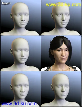 3D打印模型People of the Earth - Faces of Asia for Genesis 8 Female的图片
