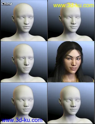 3D打印模型People of the Earth - Faces of Asia for Genesis 8 Female的图片