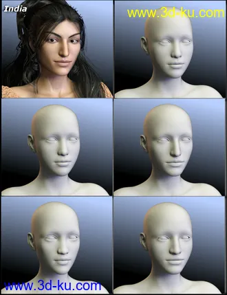 3D打印模型People of the Earth - Faces of Asia for Genesis 8 Female的图片