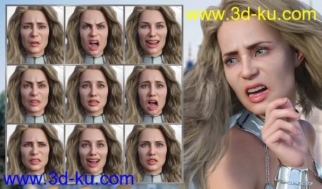 Perfect Goddess - Expressions for Genesis 8 Female and Ellithia 8模型的图片2