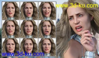 3D打印模型Perfect Goddess - Expressions for Genesis 8 Female and Ellithia 8的图片