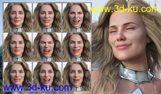 3D打印模型Perfect Goddess - Expressions for Genesis 8 Female and Ellithia 8的图片