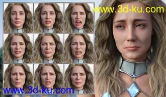 3D打印模型Perfect Goddess - Expressions for Genesis 8 Female and Ellithia 8的图片