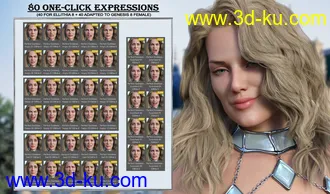 3D打印模型Perfect Goddess - Expressions for Genesis 8 Female and Ellithia 8的图片