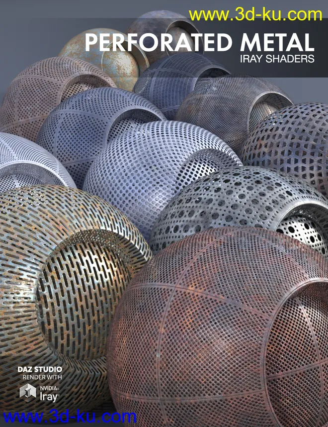 Perforated Metal - Iray Shaders模型的图片1