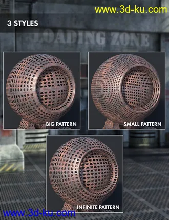 3D打印模型Perforated Metal - Iray Shaders的图片