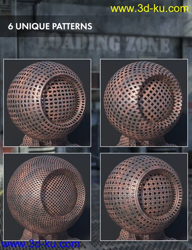 Perforated Metal - Iray Shaders模型的图片7