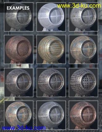 3D打印模型Perforated Metal - Iray Shaders的图片