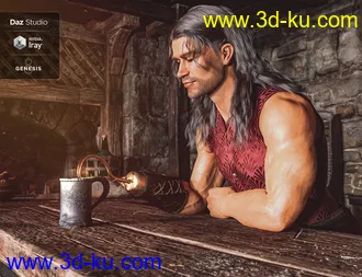 3D打印模型Pirate Hook and Leg for Genesis 8 Male(s)的图片