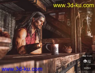 3D打印模型Pirate Hook and Leg for Genesis 8 Male(s)的图片