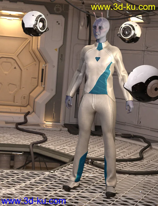Planetary Smuggler HD for Genesis 8 Female模型的图片11