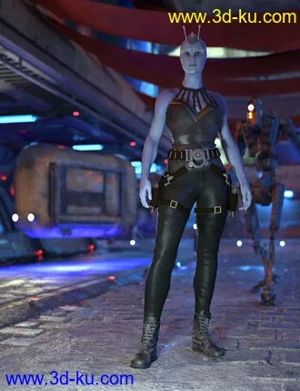 3D打印模型Planetary Smuggler HD for Genesis 8 Female的图片