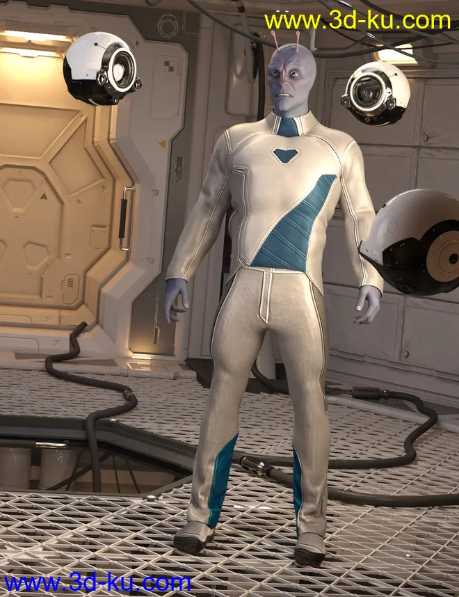 Planetary Smuggler HD for Genesis 8 Male模型的图片11