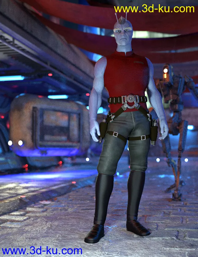 Planetary Smuggler HD for Genesis 8 Male模型的图片13