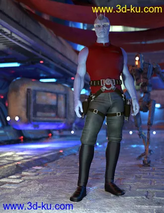 3D打印模型Planetary Smuggler HD for Genesis 8 Male的图片