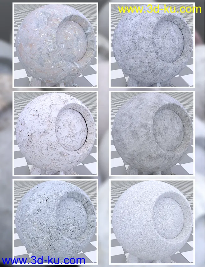 Plaster and Concrete - Iray Shaders模型的图片2