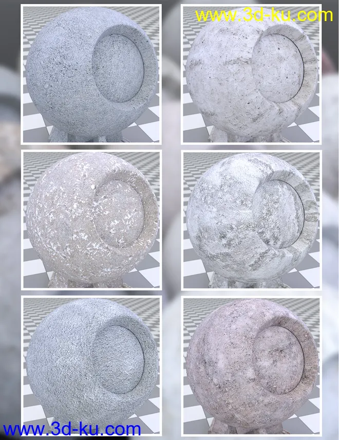 Plaster and Concrete - Iray Shaders模型的图片5