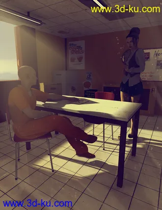 3D打印模型Police Interrogation Room的图片