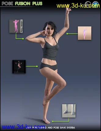 3D打印模型Pose Fusion Plus for Genesis to Genesis 8的图片
