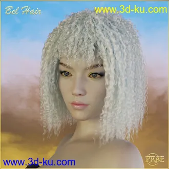 3D打印模型Prae-Bel Hair G3-G8 Daz的图片