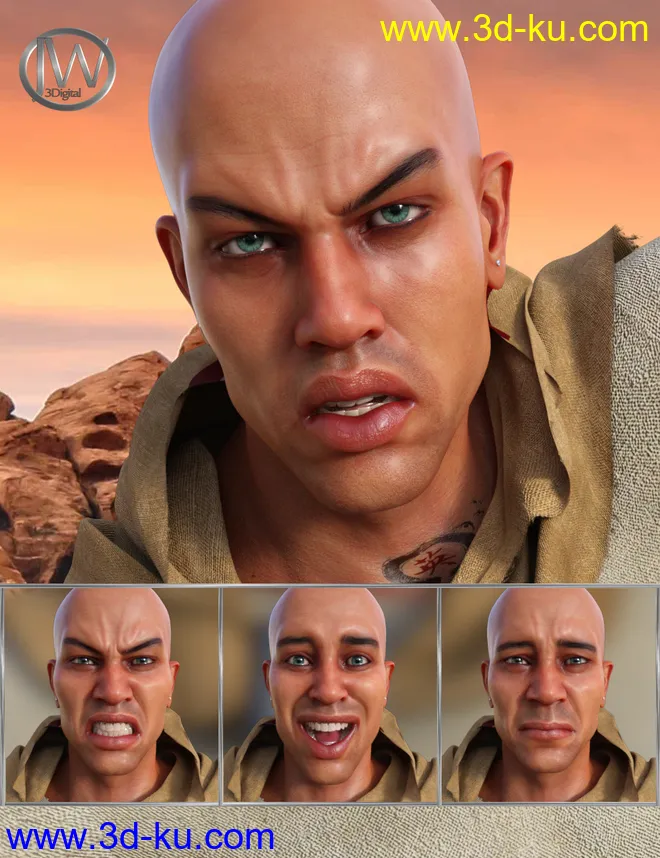 Priest of the Sun Expressions for Genesis 8 Male and Ashan 8模型的图片1