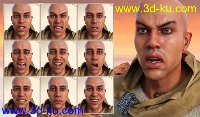 Priest of the Sun Expressions for Genesis 8 Male and Ashan 8模型的图片2