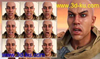 3D打印模型Priest of the Sun Expressions for Genesis 8 Male and Ashan 8的图片