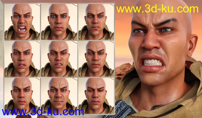 Priest of the Sun Expressions for Genesis 8 Male and Ashan 8模型的图片3