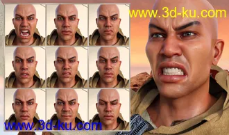 3D打印模型Priest of the Sun Expressions for Genesis 8 Male and Ashan 8的图片