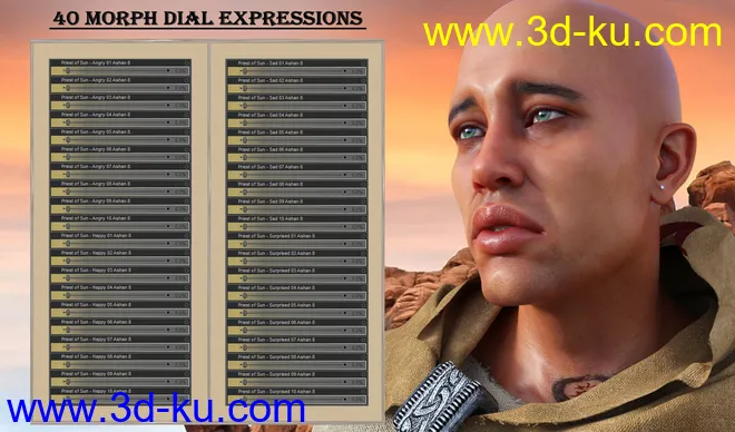Priest of the Sun Expressions for Genesis 8 Male and Ashan 8模型的图片7