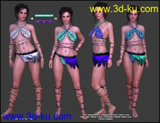 Primal Thunder - dForce Primal Scream Outfit Textures模型的图片30