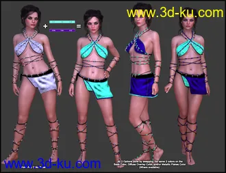 Primal Thunder - dForce Primal Scream Outfit Textures模型的图片31
