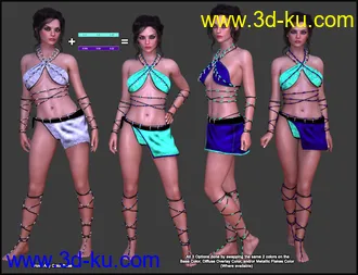 3D打印模型Primal Thunder - dForce Primal Scream Outfit Textures的图片