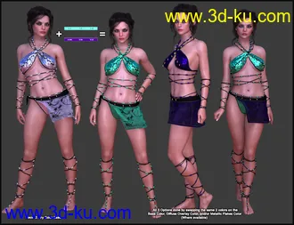 3D打印模型Primal Thunder - dForce Primal Scream Outfit Textures的图片