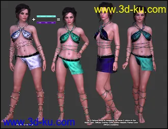 Primal Thunder - dForce Primal Scream Outfit Textures模型的图片35