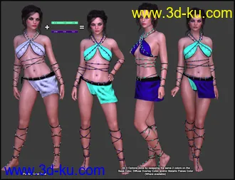 Primal Thunder - dForce Primal Scream Outfit Textures模型的图片36