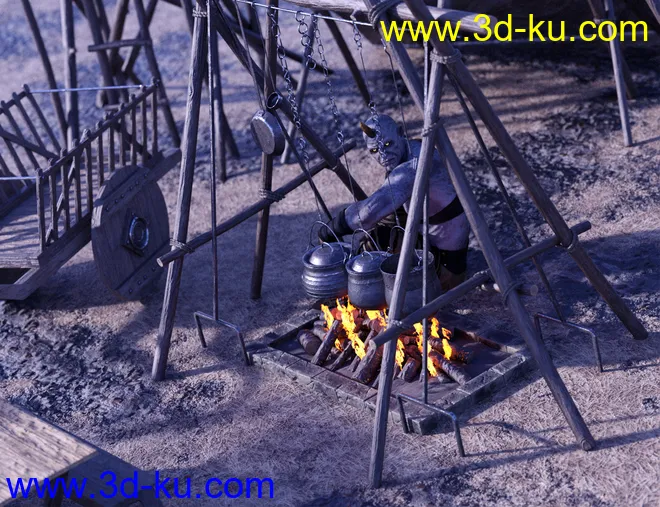 Primitive Medieval Campsite模型的图片3