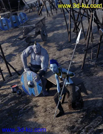 3D打印模型Primitive Medieval Campsite的图片