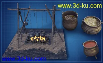 3D打印模型Primitive Medieval Campsite的图片