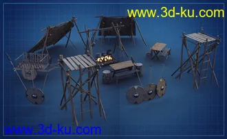 3D打印模型Primitive Medieval Campsite的图片