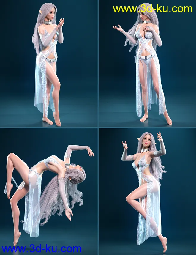 Prisma Angel Poses and Expressions for Genesis 8 Female模型的图片2