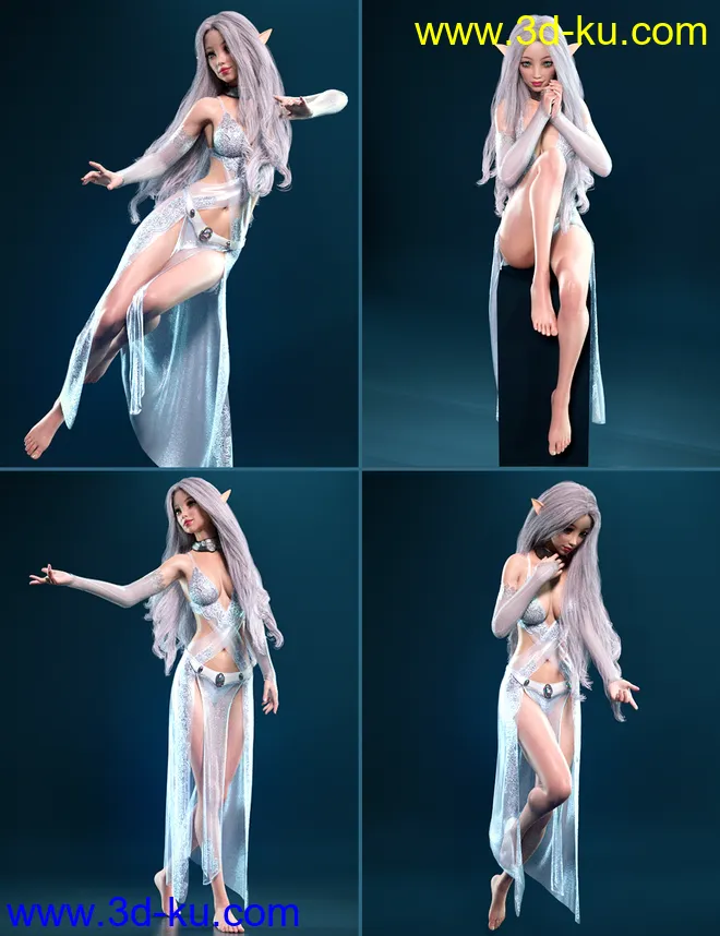 Prisma Angel Poses and Expressions for Genesis 8 Female模型的图片3