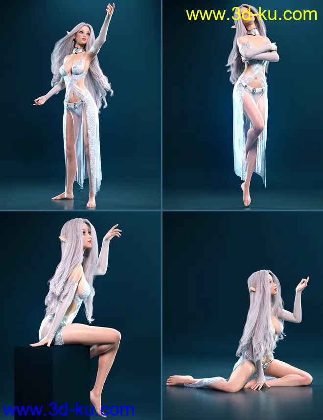 Prisma Angel Poses and Expressions for Genesis 8 Female模型的图片4