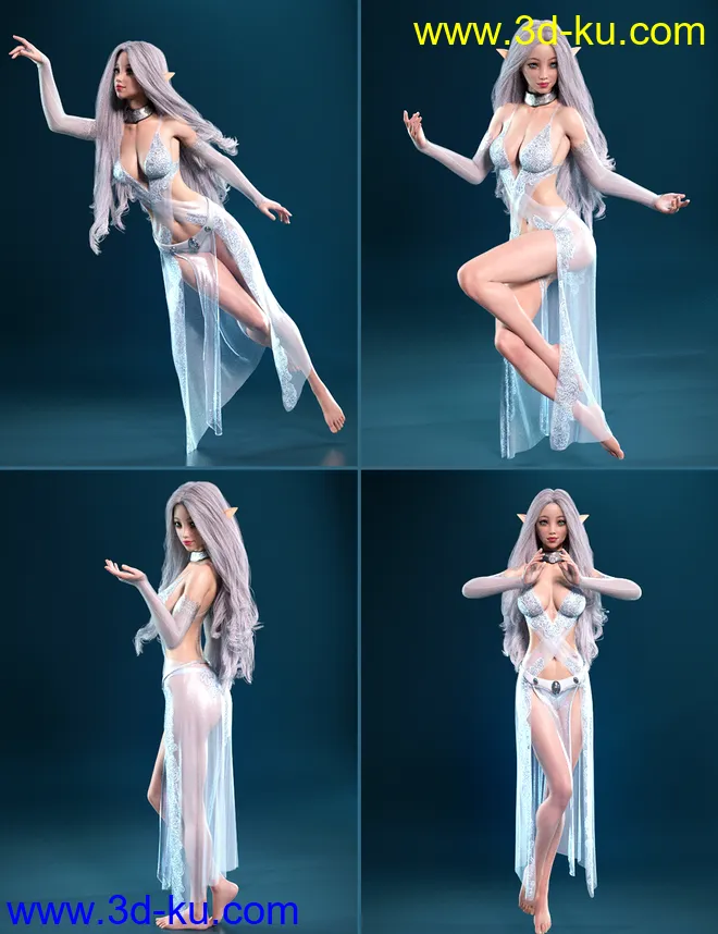Prisma Angel Poses and Expressions for Genesis 8 Female模型的图片5