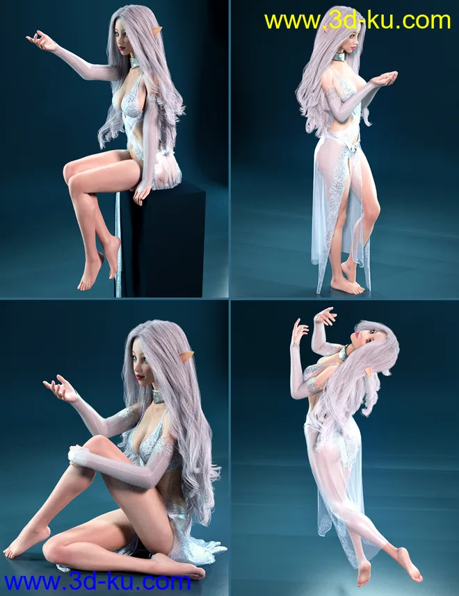 Prisma Angel Poses and Expressions for Genesis 8 Female模型的图片6