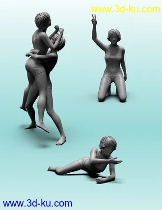 3D打印模型Pro Style Wrestling Poses for Genesis 8 Female的图片